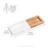 Wood and Marble Cutting Board with Handle