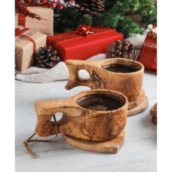 Handmade Wooden Kuksa Cup Set of 2