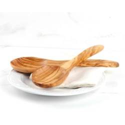 Set of 2 Olive Wood Cooking Spoons
