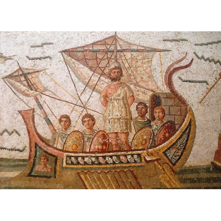 Odysseus and the Sirens Mosaic art