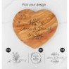 Wood Heart Shaped Charcuterie Board