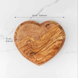 Wood Heart Shaped Charcuterie Board