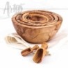 Handmade Olive Wooden Serving Bowls