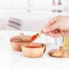 Set of 2 Wood Spice Boxes with Olive Wood Spoons