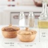 Set of 2 Wood Spice Boxes with Olive Wood Spoons