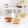 Set of 2 Wood Spice Boxes with Olive Wood Spoons