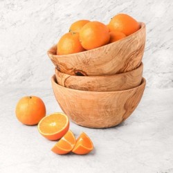 Wood Salad Bowl Set of Three, Handmade