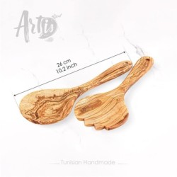 Set of Big Wood Spoon and Wooden Spork