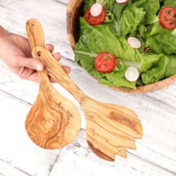 Set of Big Wood Spoon and Wooden Spork