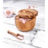 Wooden Salt Cellar with Wooden Spoon