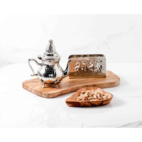 Teapot Set served in Olive Wood board