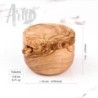 Wooden Salt Cellar with Wooden Spoon