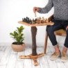Luxury Wood Chess Table with Wooden Chess Pieces