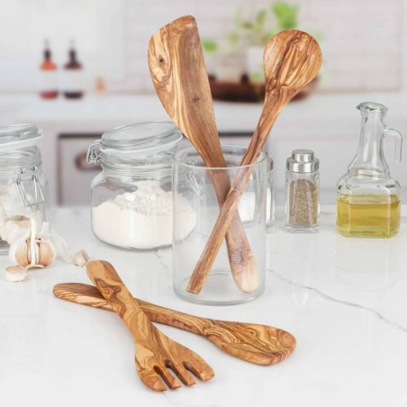 Set of 4 Handmade Wood Utensils for Cooking