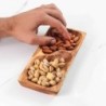 Divided serving dish made of Tunisian Olive Wood