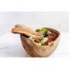 Large Olive Wood Salad Bowl with Salad Forks – Handcrafted Mediterranean Style