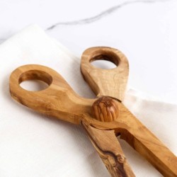 Olive wood toast tongs