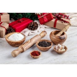 Set of Kitchen Accessories made of Tunisian Olive Wood