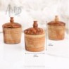 Set of 3 Candle Holders Handmade from Olive Wood