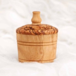 Set of 3 Candle Holders Handmade from Olive Wood