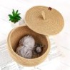 Natural Storage Basket Handwoven from Straw