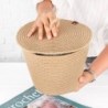 Natural Storage Basket Handwoven from Straw