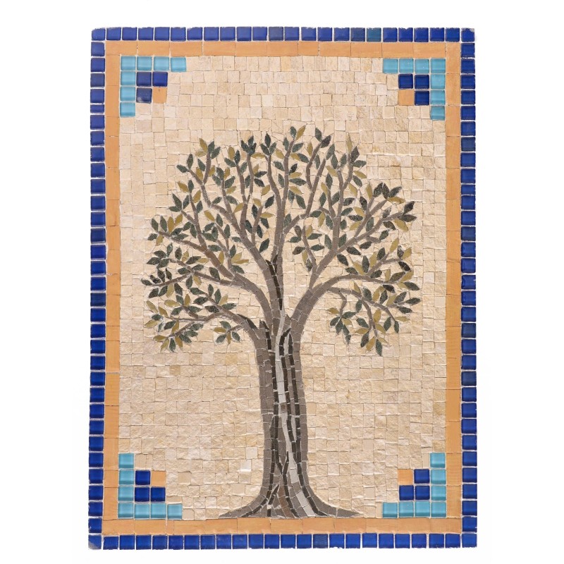 Olive Tree Mural Backsplash Tile. Mosaic Handmade