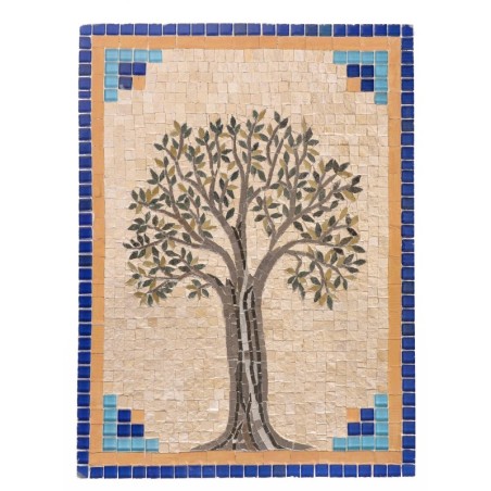 Olive Tree Mural Backsplash Tile. Mosaic Handmade