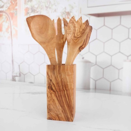 Handmade Olive Wood Kitchen Utensils Set – Natural Cooking Tools