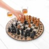 Elegant Marble & Olive Wood Chess Set – Hand-Carved Wooden Chess Pieces