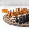 Elegant Marble & Olive Wood Chess Set – Hand-Carved Wooden Chess Pieces
