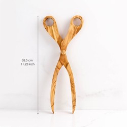 Handmade Olive Wooden Salad Tongs
