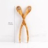 Handmade Olive Wooden Salad Tongs