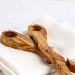Handmade Olive Wooden Salad Tongs