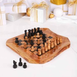 Wood and Resin Chess Set Handmade