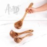 Handmade Wooden Ladle Spoon Set of 3