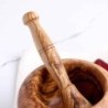 Large Wood Mortar and Pestle. Tunisian Handmade