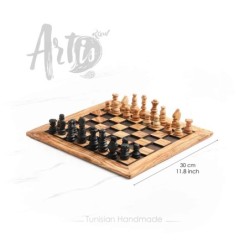 Fancy Wood Chess Set and Wood Carved Chess Pieces