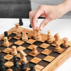 Fancy Wood Chess Set and Wood Carved Chess Pieces