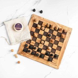 Fancy Wood Chess Set and Wood Carved Chess Pieces