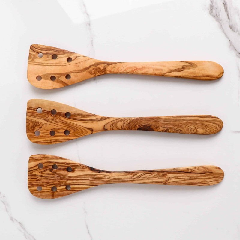 Set of Spatulas Handmade from Olive Wood