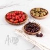 Small Wooden Round Plate Set of 3