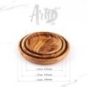 Small Wooden Round Plate Set of 3