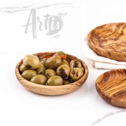 Small Wooden Round Plate Set of 3