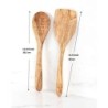 Olive Wood Spatula and Slotted Wooden Spoon