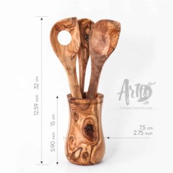 Set of 3 Wooden Utensils for Cooking