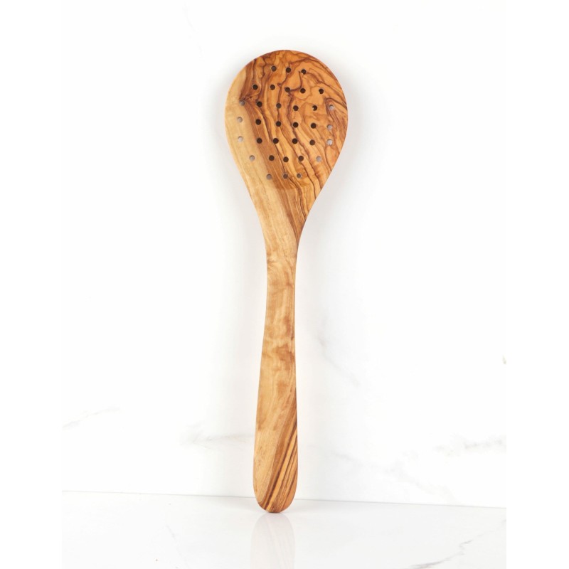 Large Slotted Wooden Spoon Handmade