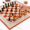 Elegant Marble Chess Set,Wood Carved Chess Pieces