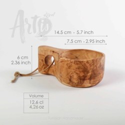 Kuksa Cup handmade of Tunisian Olive Wood