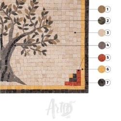 Olive Tree Kitchen Backsplash Mosaic Tile